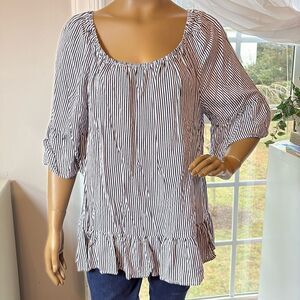 Unique Spectrum Striped Blouse